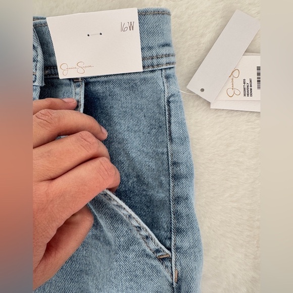 NWT Jessica Simpson Light Blue Denim Skort, Size 16 - Picture 6 of 12